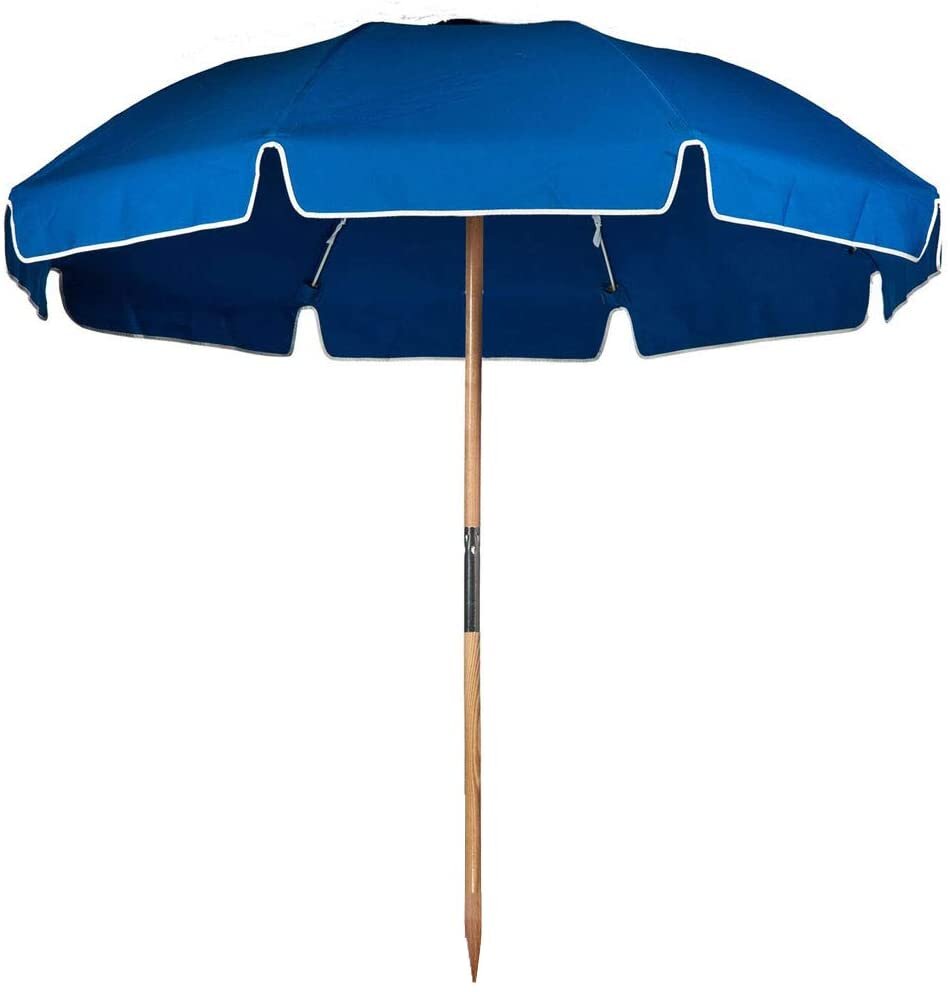 Beach Umbrella with Ashwood Pole, Olefin Fabric, Carry Bag, Air Vent (Pacific Blue)- Amazon.jpg
