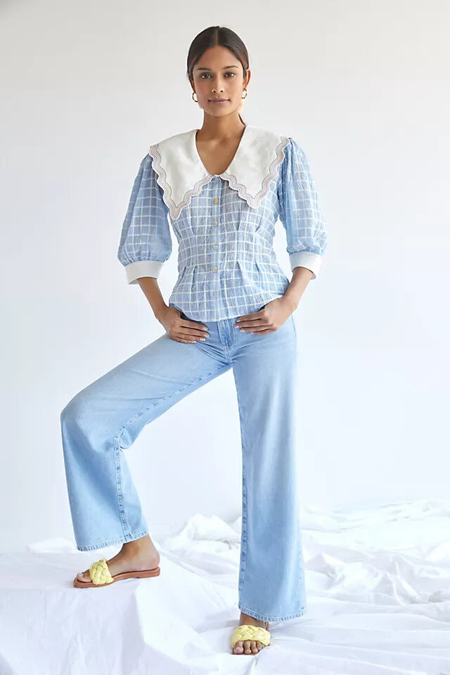 Embroidered plaid blouse - Anthropologie.jpg