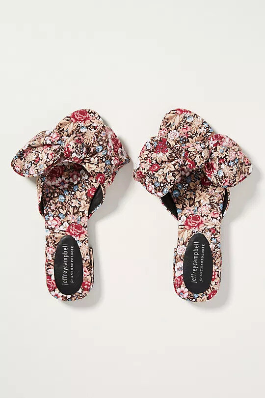 Floral bow slide sandals - Anthropologie.jpg