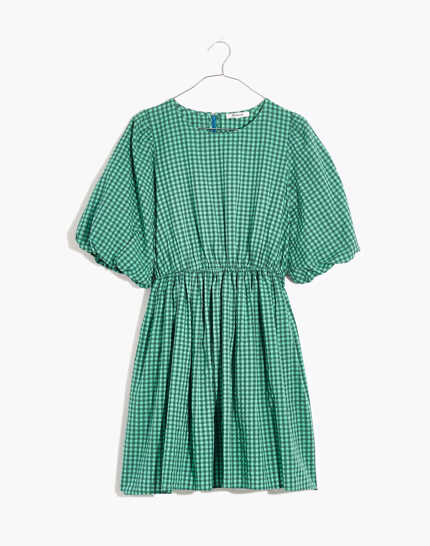 Green gingham mini dress - Madewell.jpg