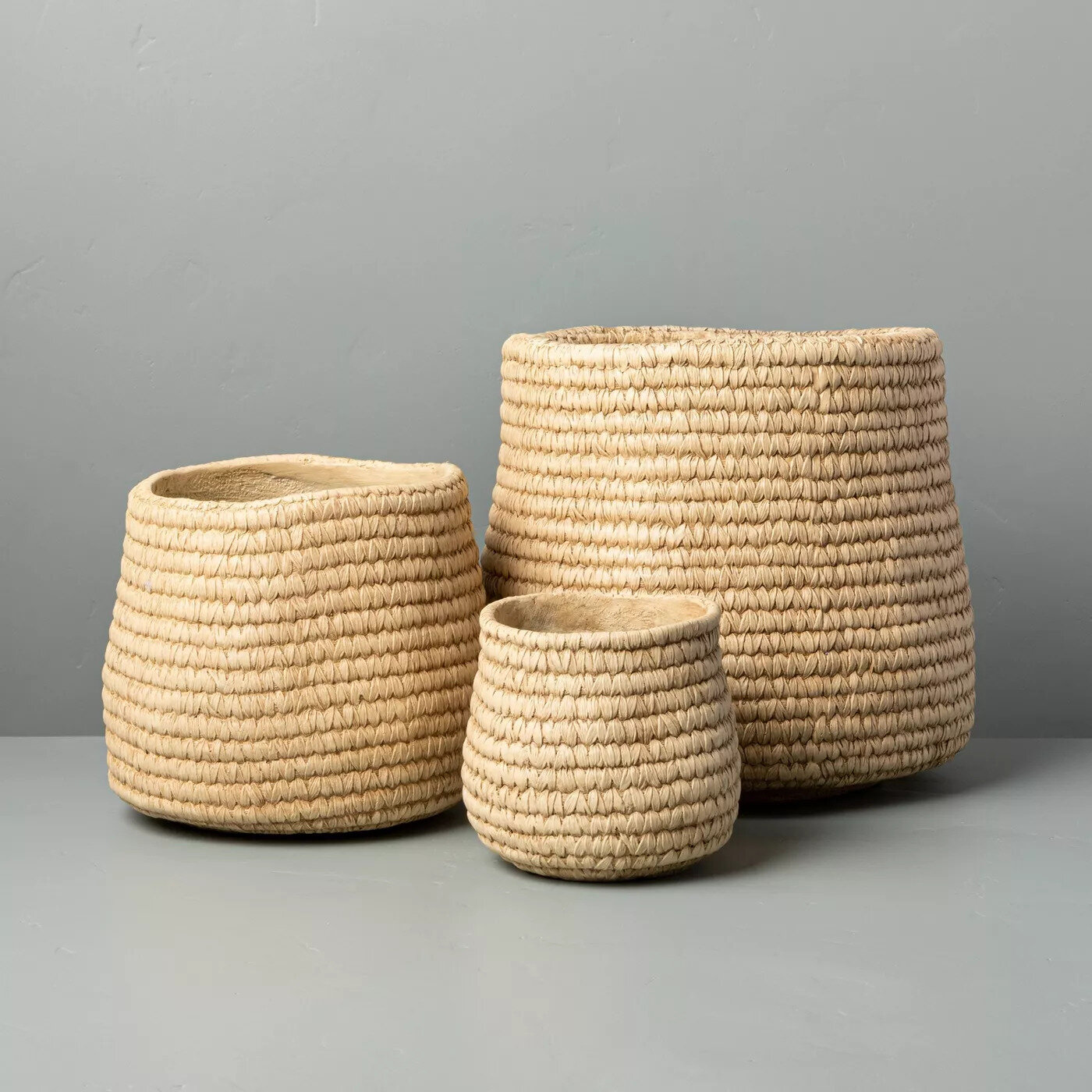 Indoor:Outdoor Rattan Concrete Basket Planter - Target.jpg