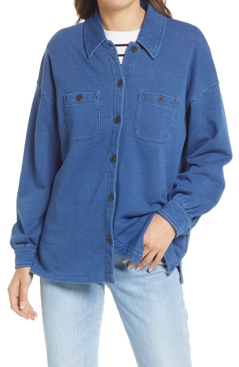 Madewell Women's Indigo Terry Shirt Jacket - Nordstrom.jpeg