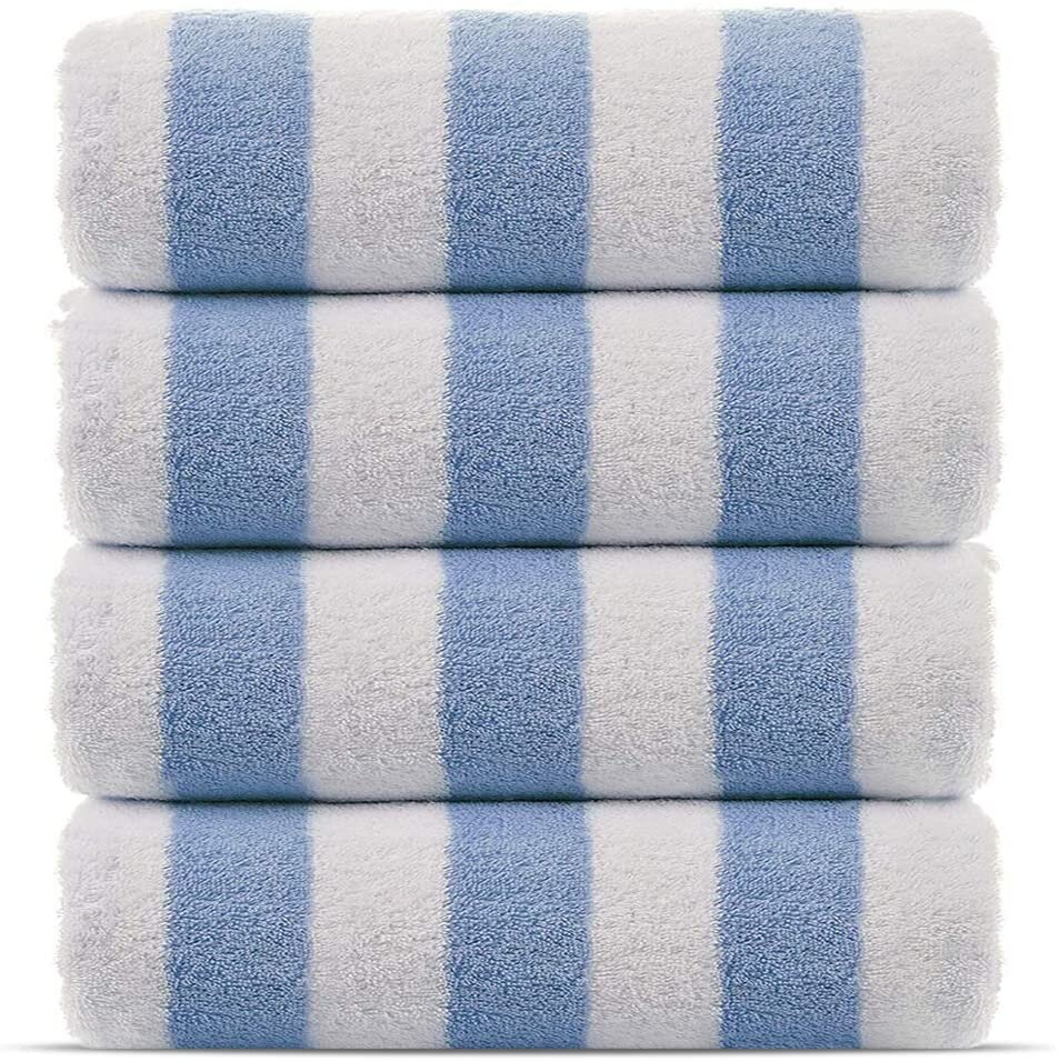 Premium Quality 100% Cotton Turkish Cabana Thick Stripe Pool Beach Towels 4-Pack (Light Blue, 30x60 Inch) - Amazon.jpg
