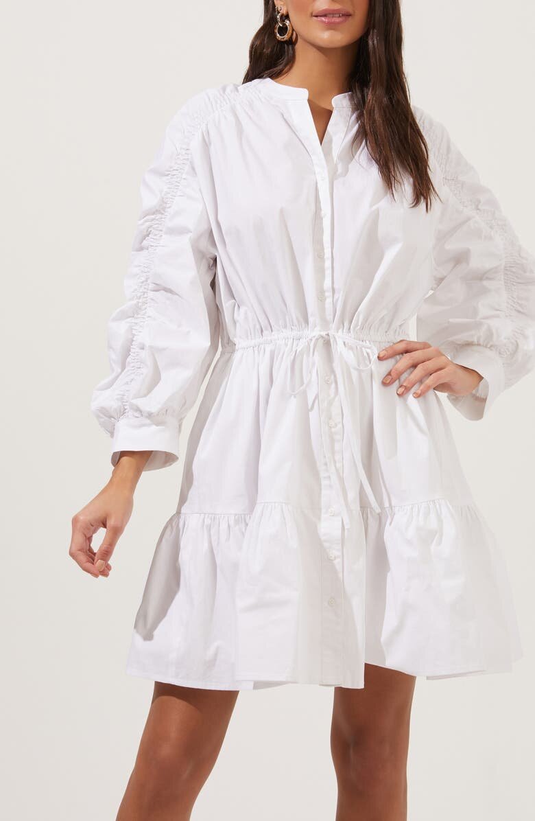 White ruch-seemed shirtdress - Nordstrom.jpeg