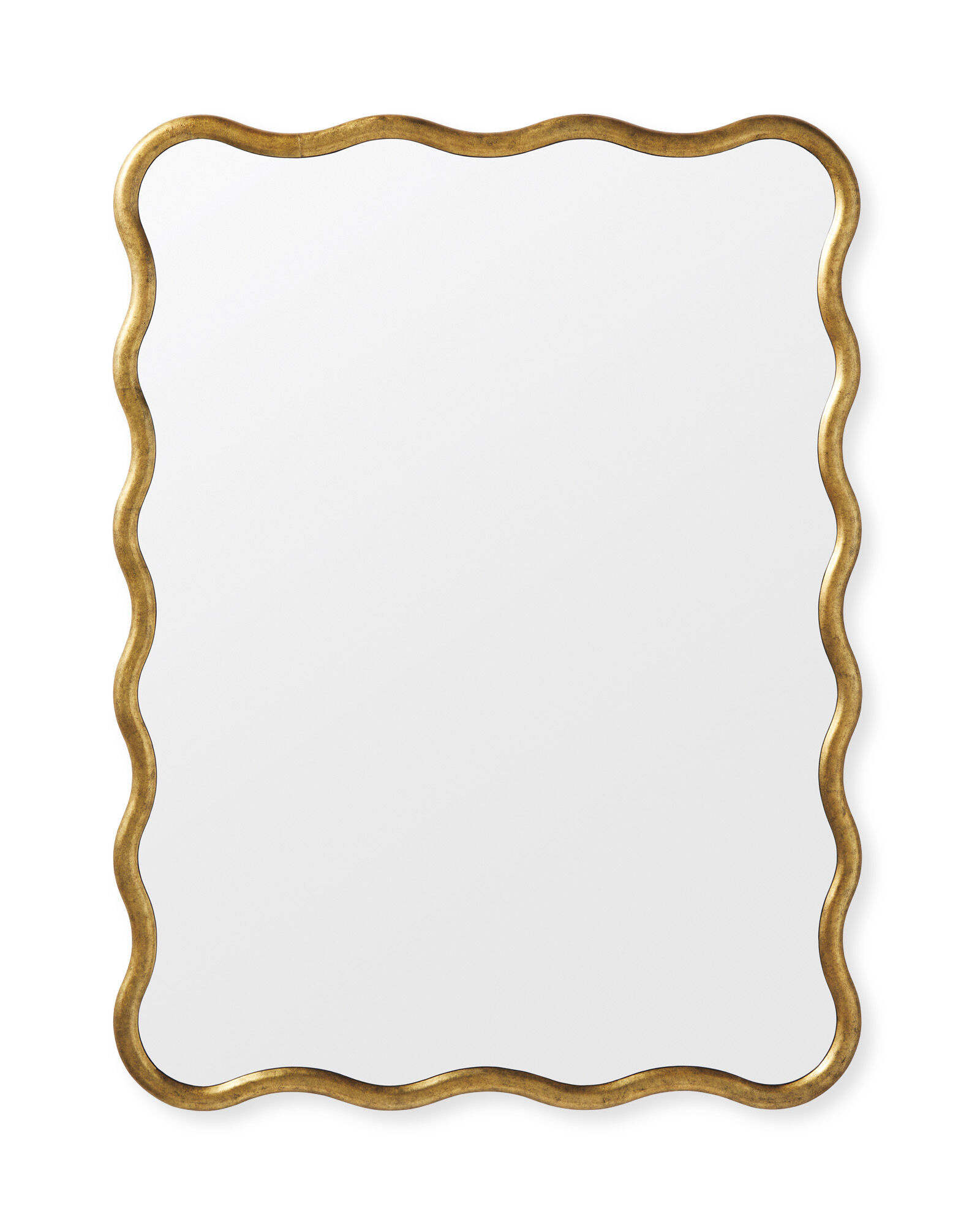 Beautiful gold wavy mirror