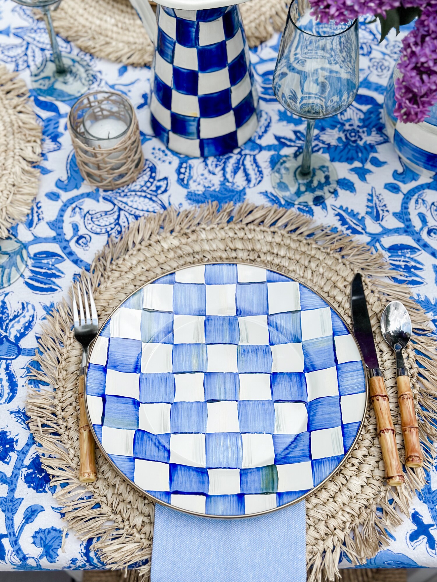 Blue and White Place Setting
